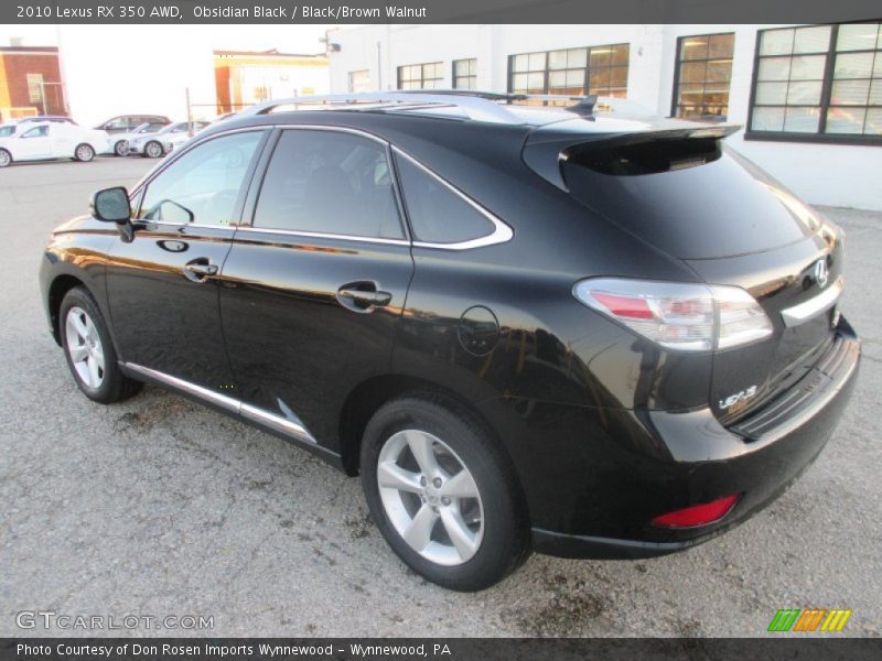 Obsidian Black / Black/Brown Walnut 2010 Lexus RX 350 AWD