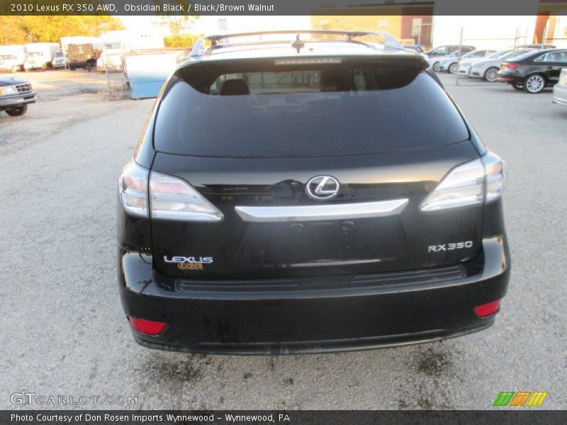 Obsidian Black / Black/Brown Walnut 2010 Lexus RX 350 AWD