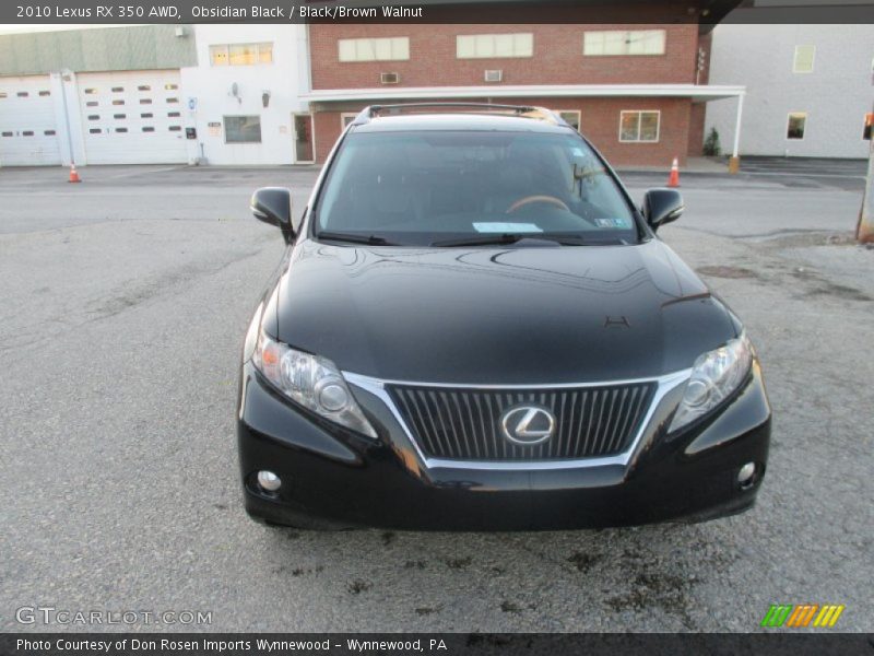 Obsidian Black / Black/Brown Walnut 2010 Lexus RX 350 AWD