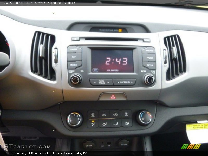 Signal Red / Black 2015 Kia Sportage LX AWD