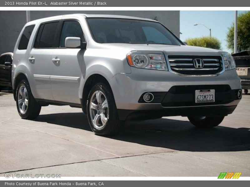 Alabaster Silver Metallic / Black 2013 Honda Pilot EX-L