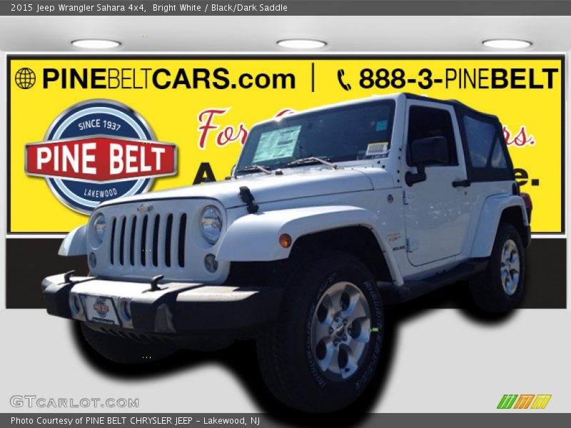 Bright White / Black/Dark Saddle 2015 Jeep Wrangler Sahara 4x4