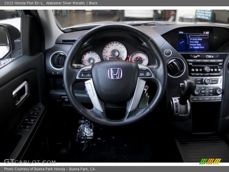 Alabaster Silver Metallic / Black 2013 Honda Pilot EX-L