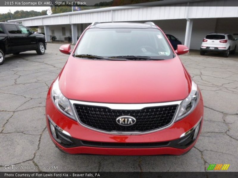 Signal Red / Black 2015 Kia Sportage EX AWD