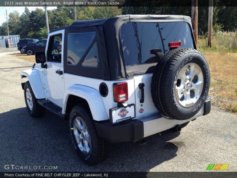Bright White / Black/Dark Saddle 2015 Jeep Wrangler Sahara 4x4
