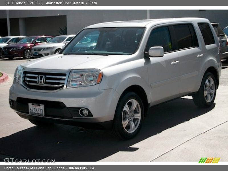 Alabaster Silver Metallic / Black 2013 Honda Pilot EX-L