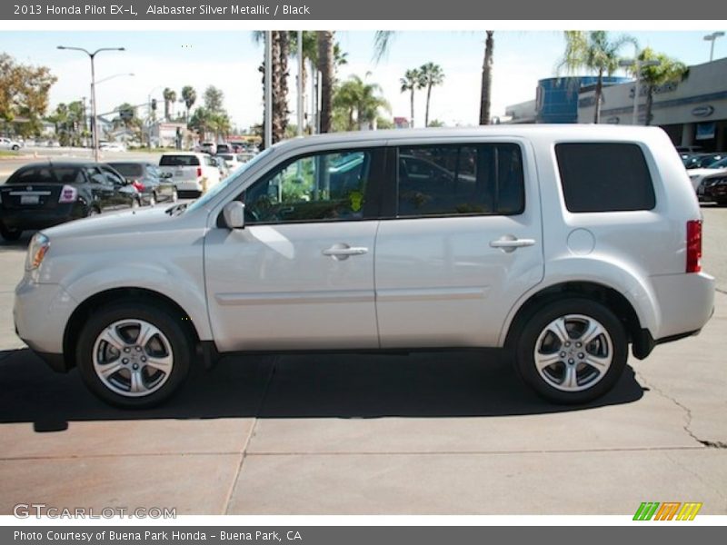 Alabaster Silver Metallic / Black 2013 Honda Pilot EX-L