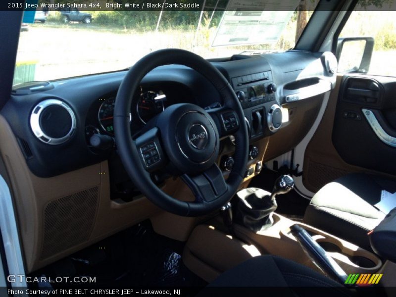 Bright White / Black/Dark Saddle 2015 Jeep Wrangler Sahara 4x4