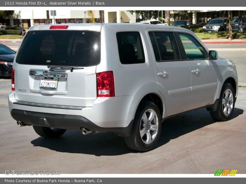 Alabaster Silver Metallic / Black 2013 Honda Pilot EX-L