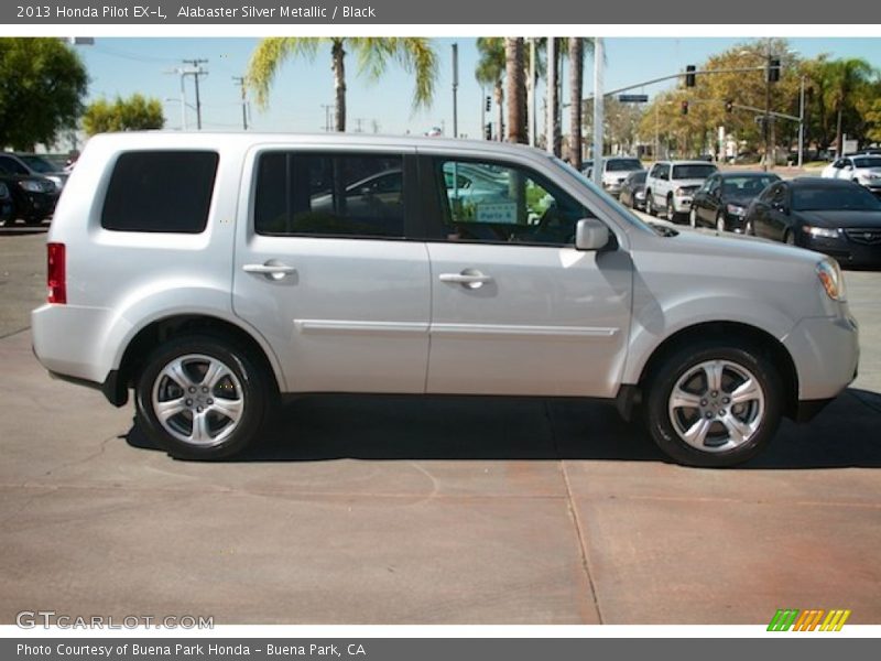 Alabaster Silver Metallic / Black 2013 Honda Pilot EX-L