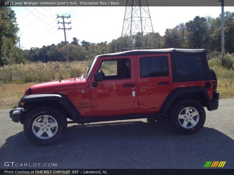 Firecracker Red / Black 2015 Jeep Wrangler Unlimited Sport S 4x4
