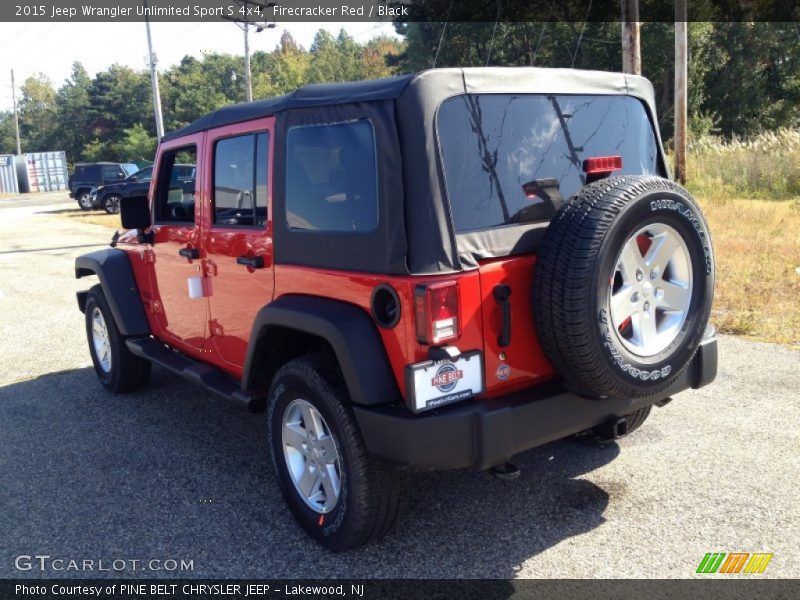Firecracker Red / Black 2015 Jeep Wrangler Unlimited Sport S 4x4