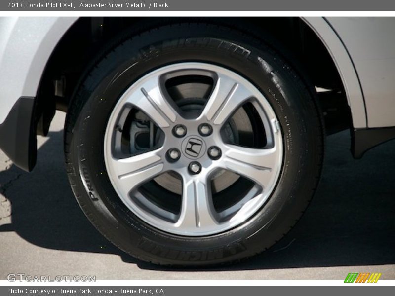Alabaster Silver Metallic / Black 2013 Honda Pilot EX-L