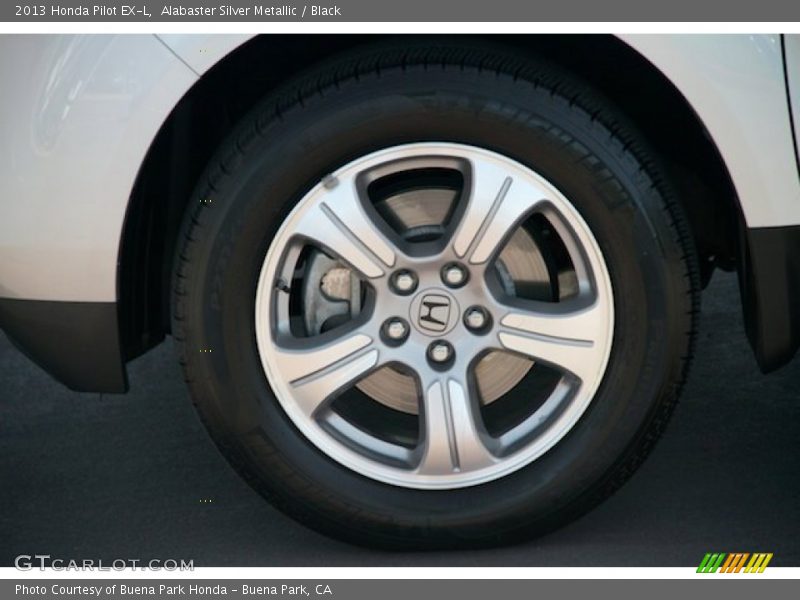 Alabaster Silver Metallic / Black 2013 Honda Pilot EX-L