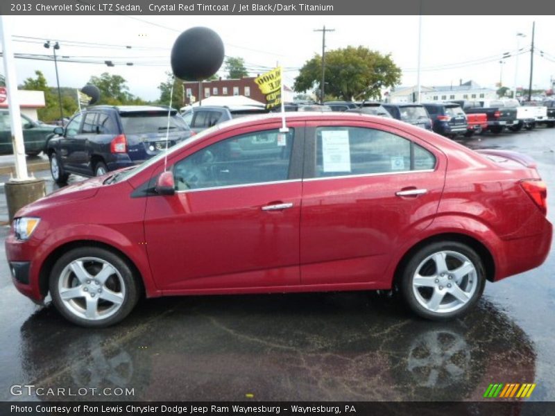 Crystal Red Tintcoat / Jet Black/Dark Titanium 2013 Chevrolet Sonic LTZ Sedan