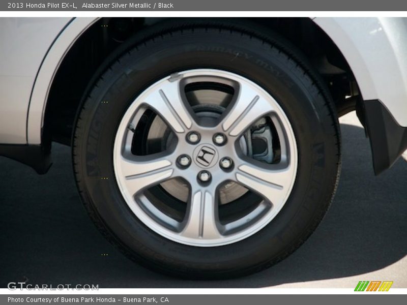 Alabaster Silver Metallic / Black 2013 Honda Pilot EX-L