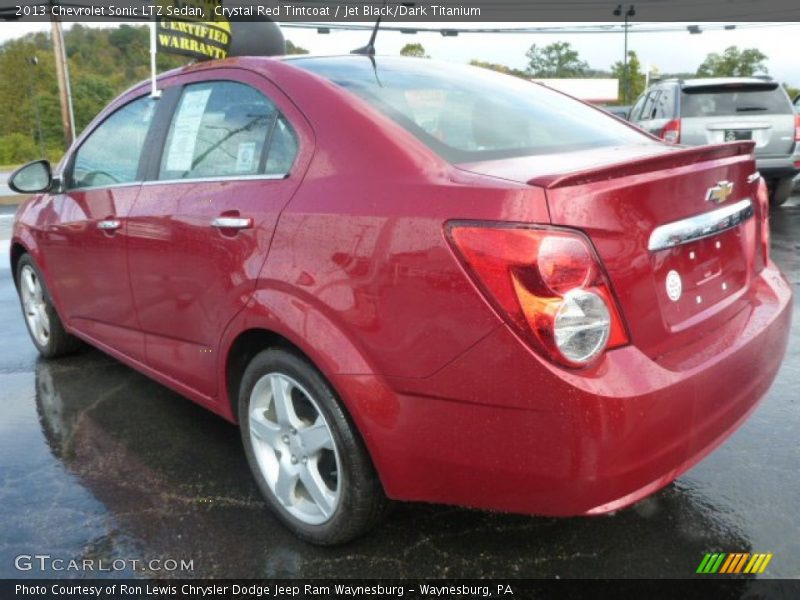 Crystal Red Tintcoat / Jet Black/Dark Titanium 2013 Chevrolet Sonic LTZ Sedan