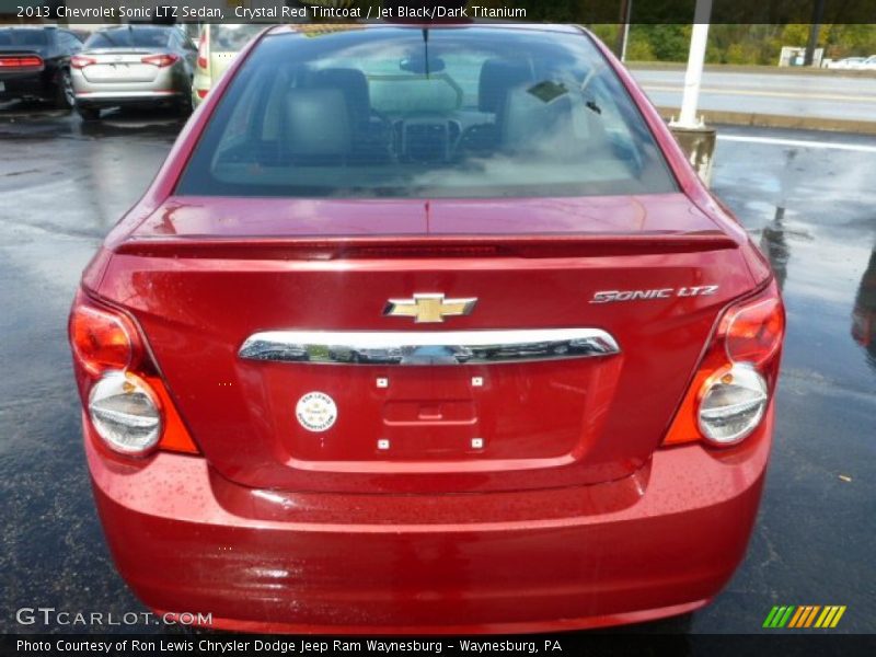 Crystal Red Tintcoat / Jet Black/Dark Titanium 2013 Chevrolet Sonic LTZ Sedan