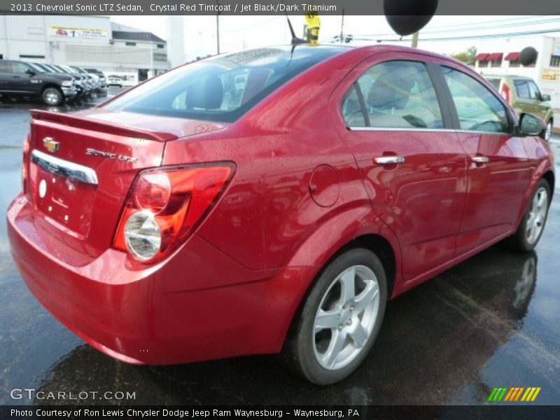 Crystal Red Tintcoat / Jet Black/Dark Titanium 2013 Chevrolet Sonic LTZ Sedan