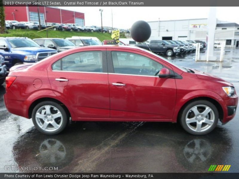 Crystal Red Tintcoat / Jet Black/Dark Titanium 2013 Chevrolet Sonic LTZ Sedan