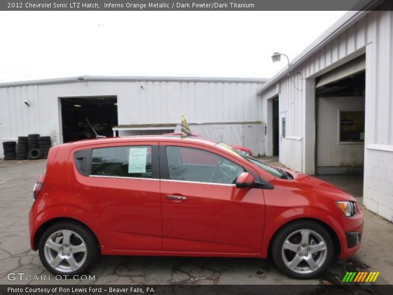 Inferno Orange Metallic / Dark Pewter/Dark Titanium 2012 Chevrolet Sonic LTZ Hatch