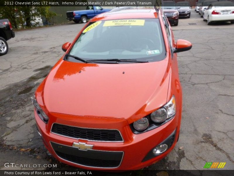 Inferno Orange Metallic / Dark Pewter/Dark Titanium 2012 Chevrolet Sonic LTZ Hatch