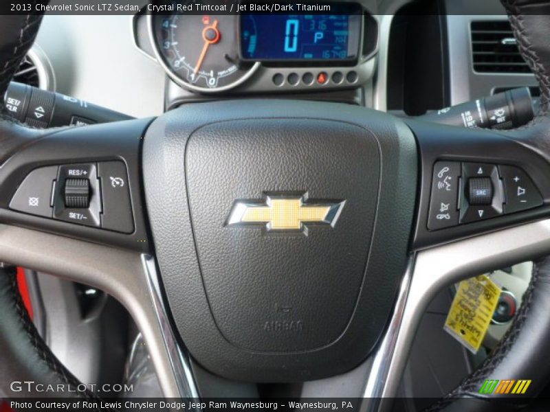 Crystal Red Tintcoat / Jet Black/Dark Titanium 2013 Chevrolet Sonic LTZ Sedan