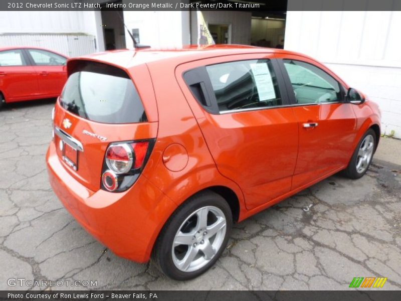 Inferno Orange Metallic / Dark Pewter/Dark Titanium 2012 Chevrolet Sonic LTZ Hatch