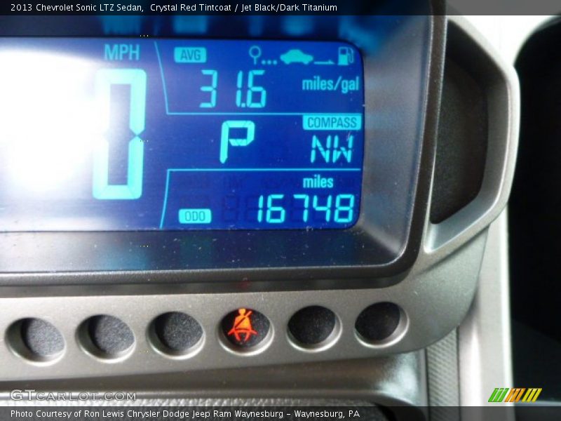 Crystal Red Tintcoat / Jet Black/Dark Titanium 2013 Chevrolet Sonic LTZ Sedan