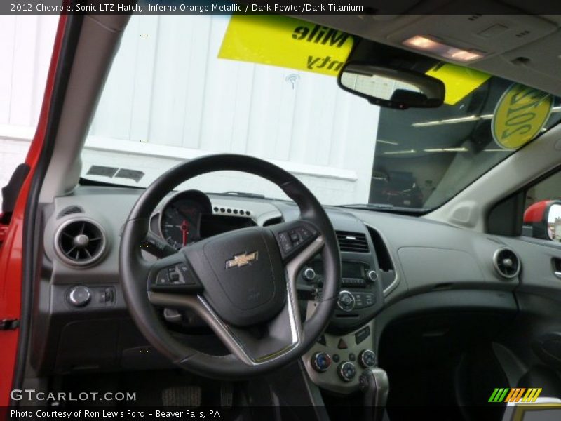 Inferno Orange Metallic / Dark Pewter/Dark Titanium 2012 Chevrolet Sonic LTZ Hatch