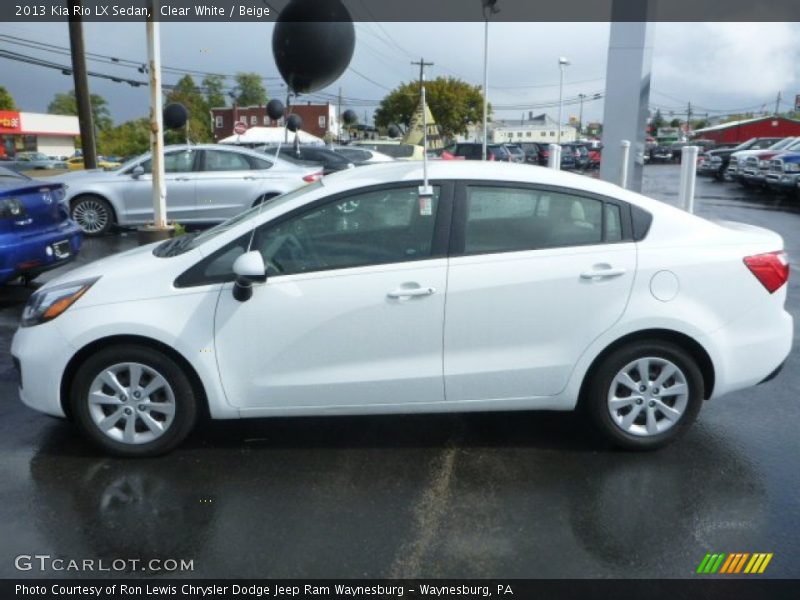 Clear White / Beige 2013 Kia Rio LX Sedan