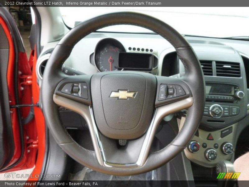 Inferno Orange Metallic / Dark Pewter/Dark Titanium 2012 Chevrolet Sonic LTZ Hatch