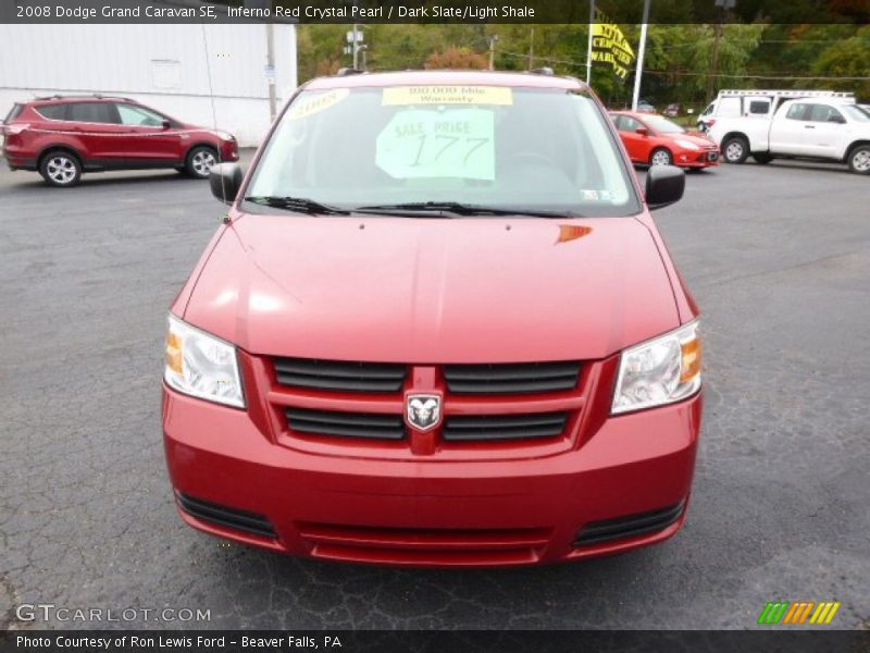 Inferno Red Crystal Pearl / Dark Slate/Light Shale 2008 Dodge Grand Caravan SE