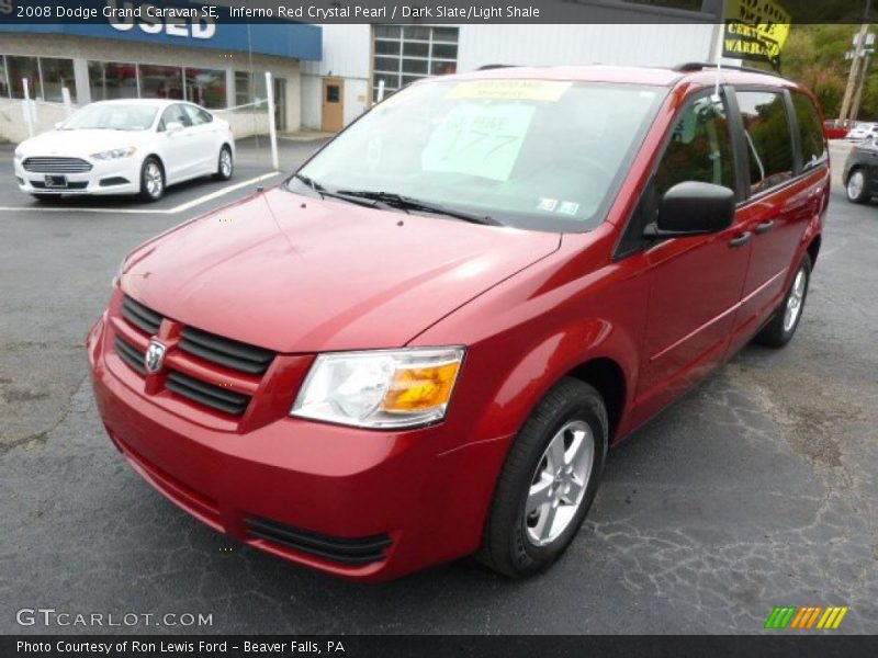 Inferno Red Crystal Pearl / Dark Slate/Light Shale 2008 Dodge Grand Caravan SE