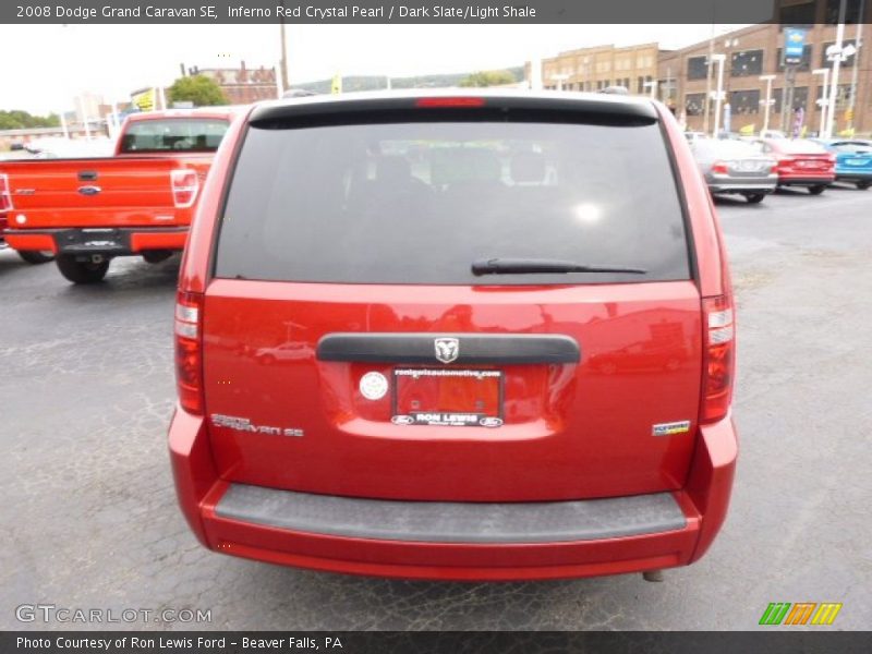 Inferno Red Crystal Pearl / Dark Slate/Light Shale 2008 Dodge Grand Caravan SE