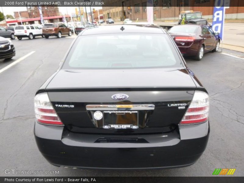 Black Clearcoat / Black 2008 Ford Taurus Limited AWD