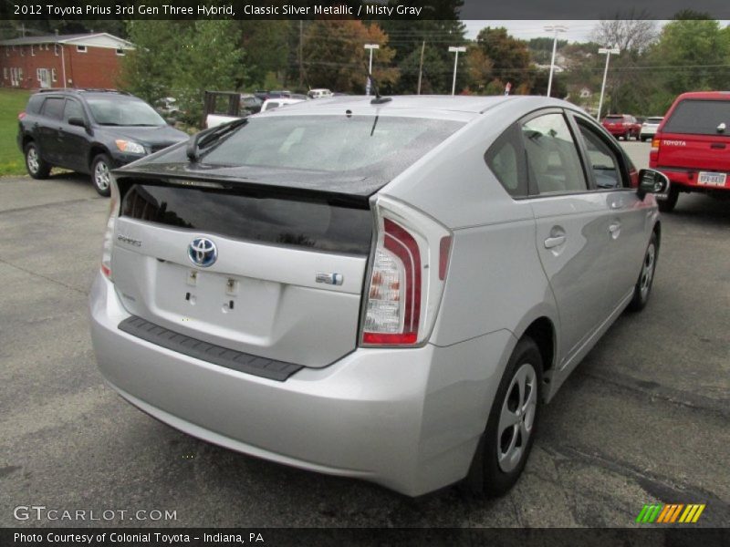 Classic Silver Metallic / Misty Gray 2012 Toyota Prius 3rd Gen Three Hybrid