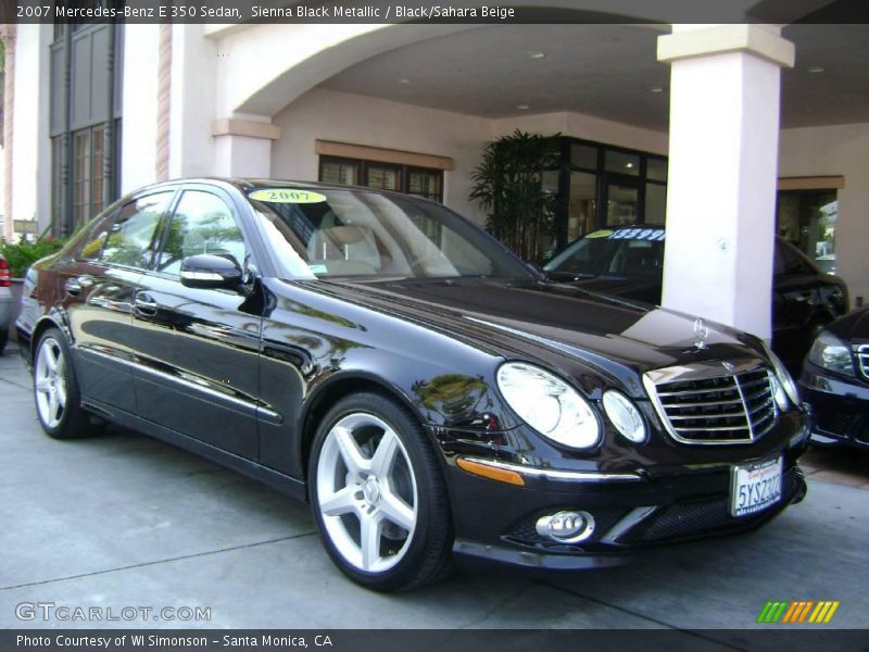 Sienna Black Metallic / Black/Sahara Beige 2007 Mercedes-Benz E 350 Sedan