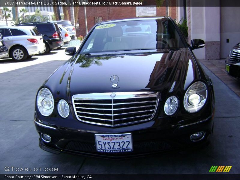 Sienna Black Metallic / Black/Sahara Beige 2007 Mercedes-Benz E 350 Sedan