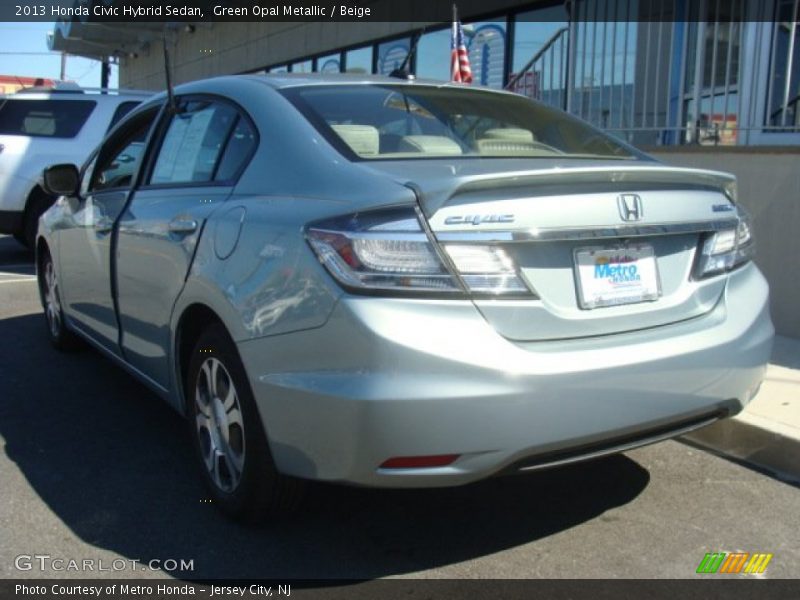 Green Opal Metallic / Beige 2013 Honda Civic Hybrid Sedan