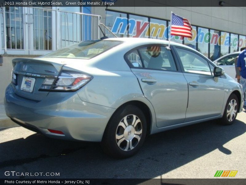 Green Opal Metallic / Beige 2013 Honda Civic Hybrid Sedan