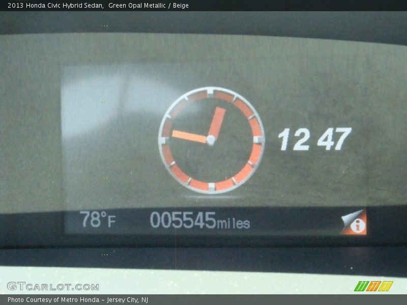 Green Opal Metallic / Beige 2013 Honda Civic Hybrid Sedan