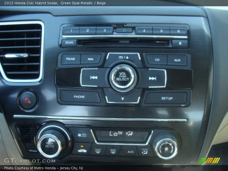 Green Opal Metallic / Beige 2013 Honda Civic Hybrid Sedan