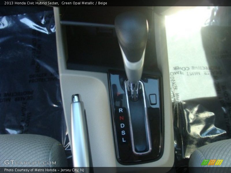 Green Opal Metallic / Beige 2013 Honda Civic Hybrid Sedan