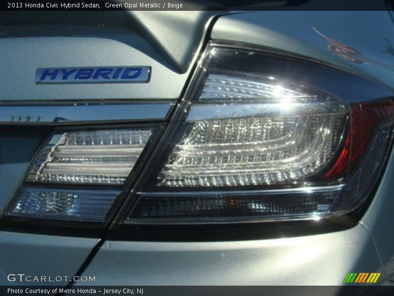 Green Opal Metallic / Beige 2013 Honda Civic Hybrid Sedan