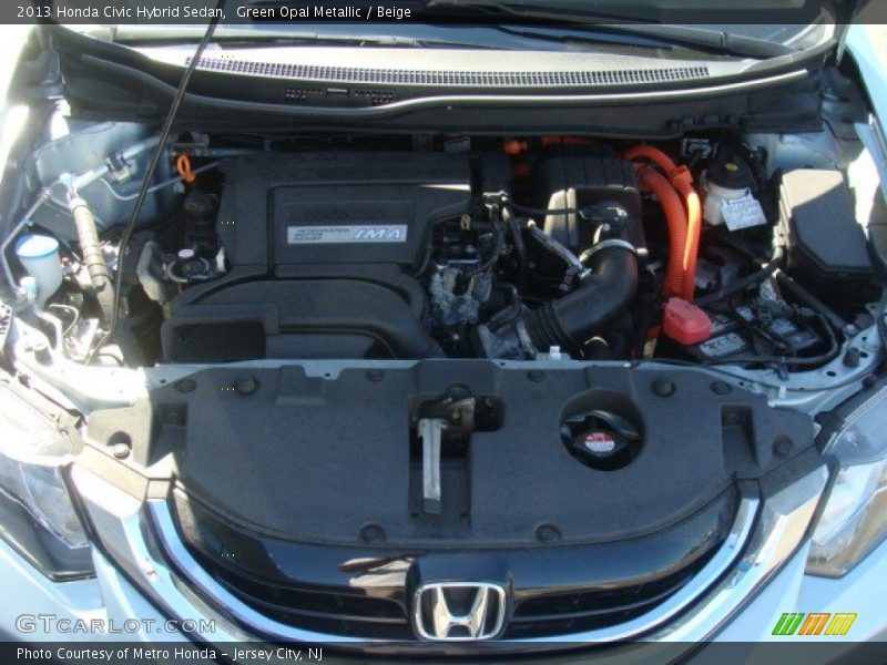 Green Opal Metallic / Beige 2013 Honda Civic Hybrid Sedan