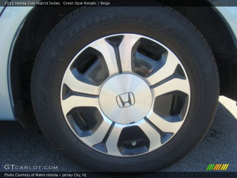 Green Opal Metallic / Beige 2013 Honda Civic Hybrid Sedan