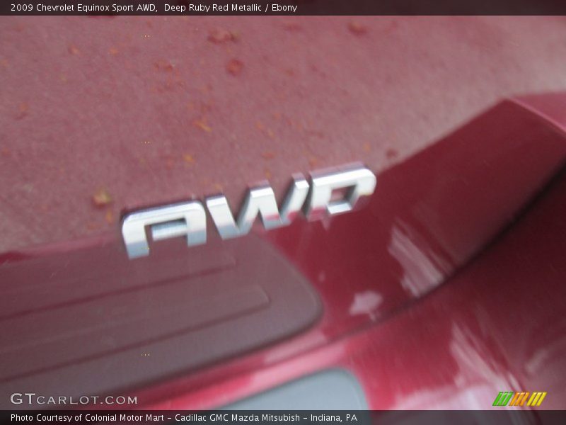 Deep Ruby Red Metallic / Ebony 2009 Chevrolet Equinox Sport AWD