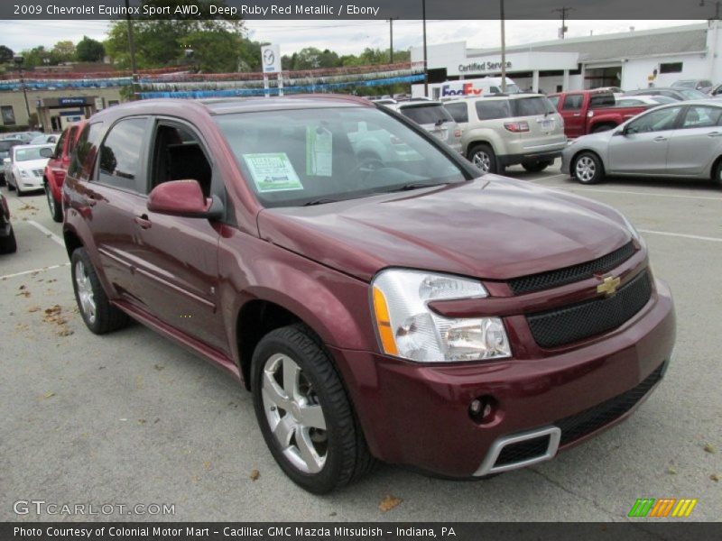 Deep Ruby Red Metallic / Ebony 2009 Chevrolet Equinox Sport AWD