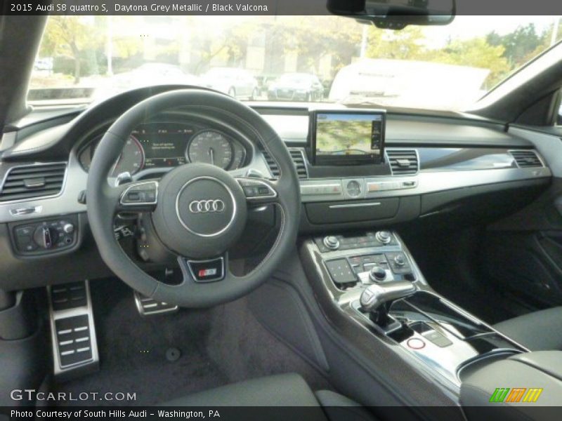 Daytona Grey Metallic / Black Valcona 2015 Audi S8 quattro S